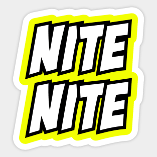 Nite Nite Sticker